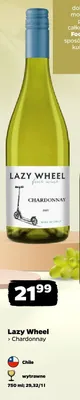 Wino białe wytrawne Lazy Wheel Chardonnay promocja w Netto