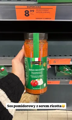 Sos pomidorowy z serem ricotta Gusto Bello Sugo promocja w Biedronka
