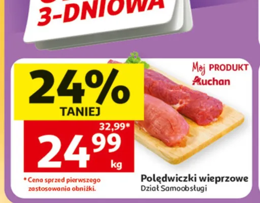 Polędwiczki wieprzowe Auchan promocja w Auchan