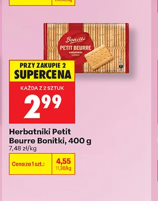 Herbatniki Petit Beurre Bonitki promocja w Biedronka