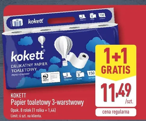 Papier toaletowy 3-warstwowy promocja w Aldi
