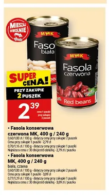 Fasola konserwowa czarna MK promocja w Twój Market
