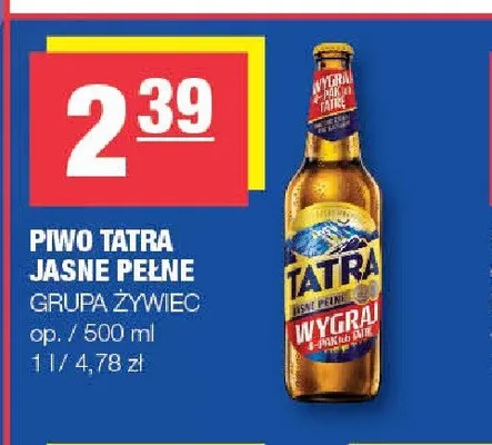 Piwo Tatra Jasne Pełne promocja w SPAR