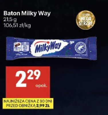 Baton Milky Way promocja w Delikatesy Centrum