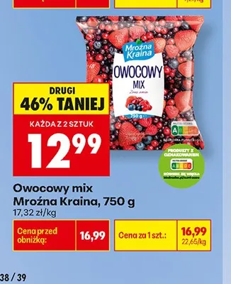 Owocowy mix Mroźna Kraina promocja w Biedronka