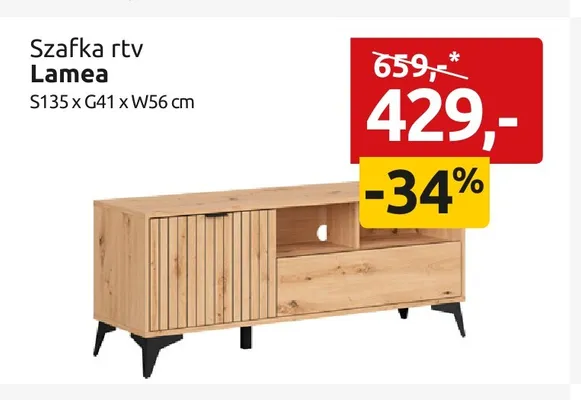 Szafka rtv Lamea promocja w Black Red White