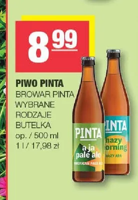 Piwo Pinta Hazy Morning promocja w SPAR
