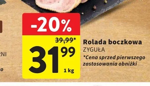 Rolada boczkowa Zyguła promocja w Intermarche