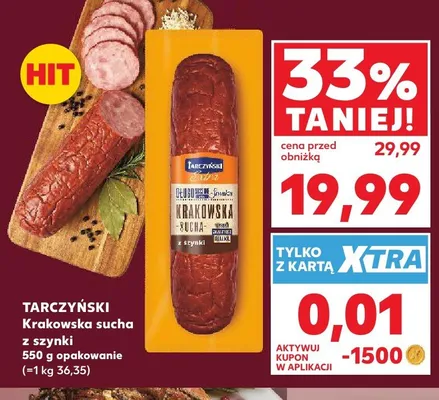 Krakowska sucha z szynki Tarczyński promocja w Kaufland