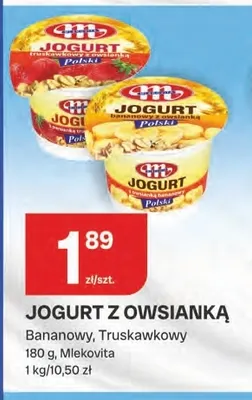 Jogurt z owsianką bananowy Mlekovita Polski promocja w Chorten