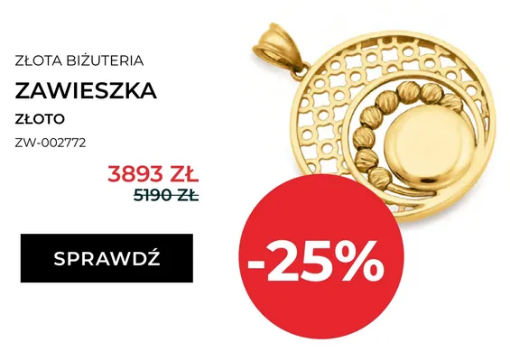 Zawieszka złota Briju ZW-002772 promocja w Briju