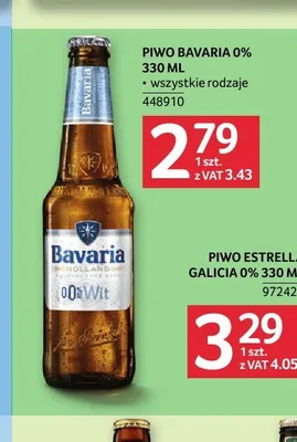 Piwo bezalkoholowe Bavaria 0% Wit promocja w Selgros