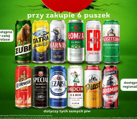 Piwo Żubr promocja w Żabka