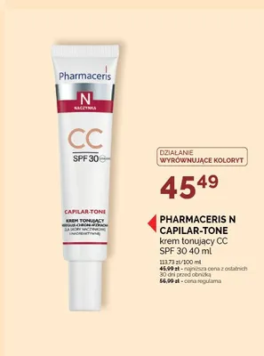 Krem tonujący CC Pharmaceris N Capilar-Tone SPF 30 promocja w Ziko Dermo