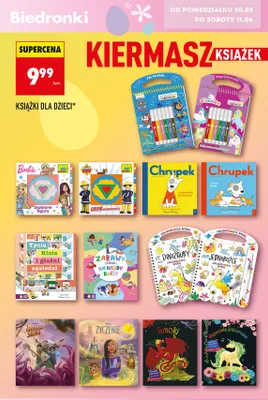 Książki dla dzieci, różne rodzaje promocja w Biedronka