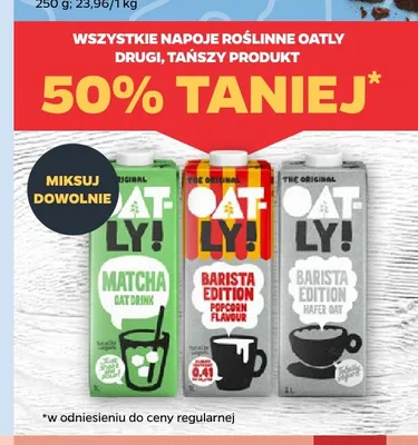 Napój owsiany Barista Edition Hafer Oat Oatly promocja w Netto