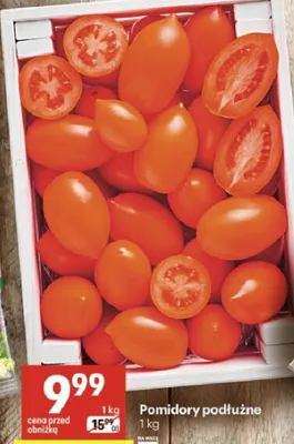 Pomidory podłużne promocja w Delikatesy Centrum