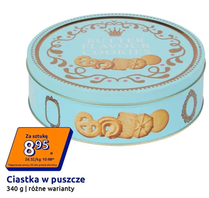 Ciastka w puszce Butter Flavour Cookies promocja w Action