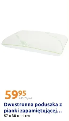 Dwustronna poduszka z pianki zapamiętującej 57x38x11 cm promocja w Action