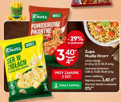 Zupa Nudle Knorr ser w ziołach promocja w Żabka