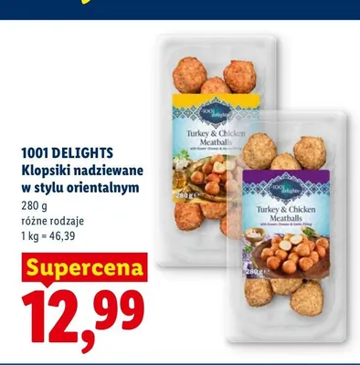 Klopsiki nadziewane kozim serem i miodem 1001 delights promocja w Lidl