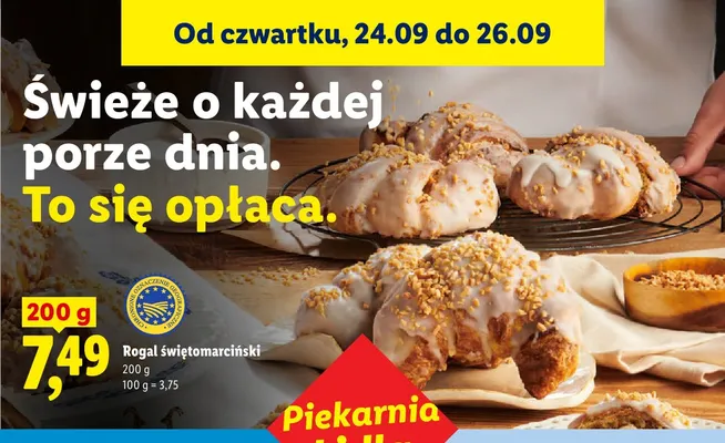 Rogal świętomarciński Piekarnia Lidla promocja w Lidl