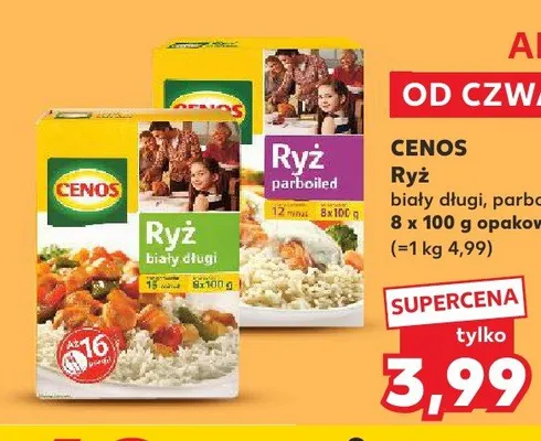 Ryż biały długi parboiled Cenos promocja w Kaufland