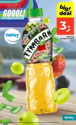 Napój Tymbark Łatwogang kaktus aloes winogrono promocja w Dealz