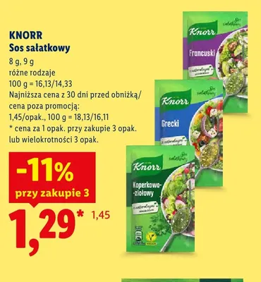 Sos sałatkowy Koperkowo-ziołowy Knorr promocja w Lidl