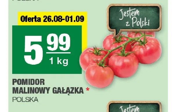 Pomidor malinowy gałązka promocja w SPAR