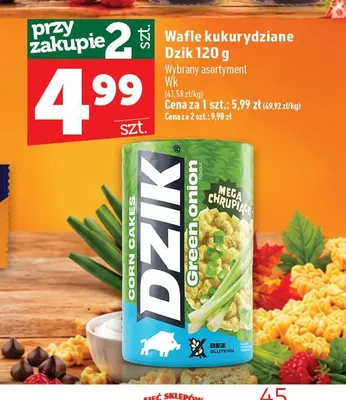 Wafle kukurydziane Dzik WK promocja w TOPAZ