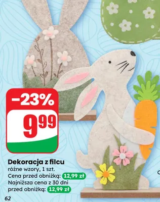 Dekoracja z filcu różne wzory promocja w Dino
