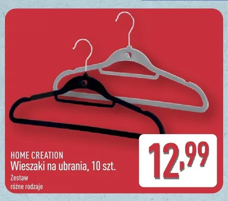 Wieszaki na ubrania HOME CREATION promocja w Aldi