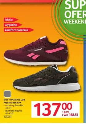 Buty damskie Reebok promocja w Selgros