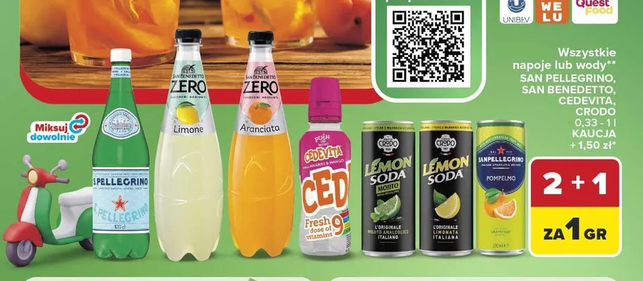 Napój gazowany San Benedetto Zero Aranciata promocja w Carrefour