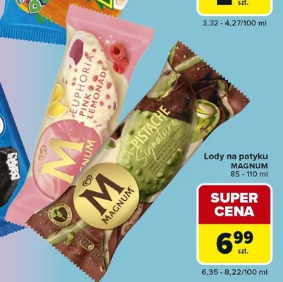 Lody na patyku Magnum Pistachio Signature promocja w Carrefour Market