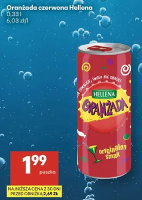 Oranżada czerwona Hellena promocja w Delikatesy Centrum
