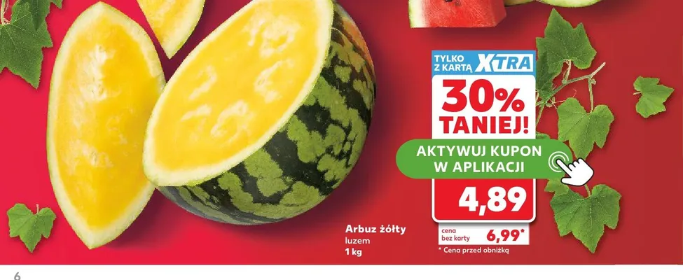 Arbuz żółty luzem promocja w Kaufland
