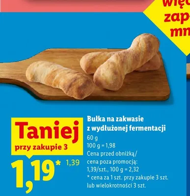 Bułka na zakwasie z wydłużonej fermentacji promocja w Lidl
