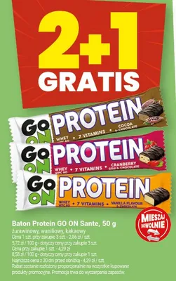 Baton Protein GO ON różne smaki promocja w Twój Market