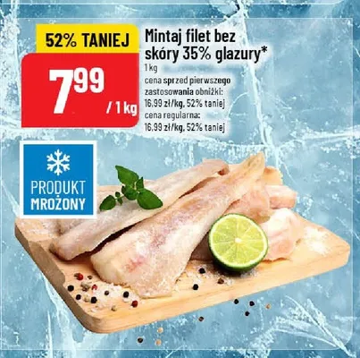 Mintaj filet bez skóry 35% glazury promocja w POLOmarket