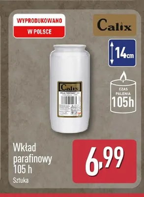 Wkład parafinowy 105h Calix promocja w Aldi