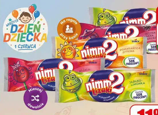 Lizak owocowy Nimm2 pomarańcza cytryna promocja w Dino