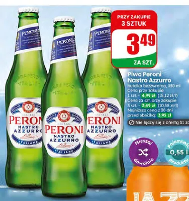 Piwo Peroni Nastro Azzurro promocja w Dino