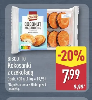Kokosanki z czekoladą Biscotto promocja w Aldi