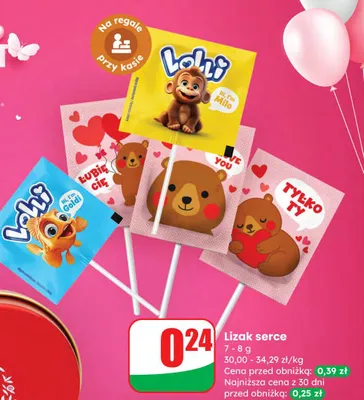 Lizak serce promocja w Dino