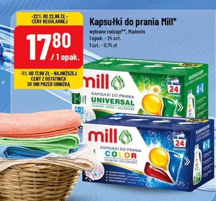 Kapsułki do prania Universal promocja w POLOmarket