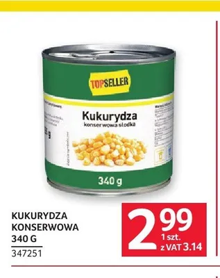 Kukurydza konserwowa Topseller promocja w Selgros