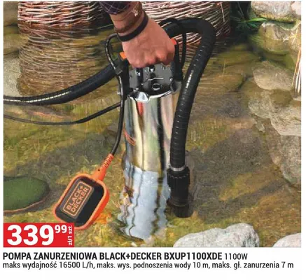 Pompa zanurzeniowa Black+Decker BXUP1100XDE 1100W promocja w Merkury Market