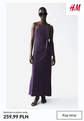 Sukienka na jedno ramię H&M promocja w H&M